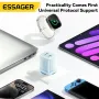 [GaN Tech] ESSAGER ES-CD42 70W 2-Port USB PD Charger USB-A+USB-C QC4.0 PD3.0 AFC FCP SCP DCP PPS BC1.2 Apple2.4A Fast Charging Wall Charger Adapter EU Plug for iPhone 15 14 13 for Huawei Pura 70 Ultra for Xiaomi Civi 4 Pro for Samsung Galaxy Z Fold6