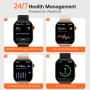Weofly Edge 2 1.85 inç AMOLED Kavisli Ekran 60Hz Yenileme Hızı Pürüzsüz 3ATM Su Geçirmez Sesli Asistan bluetooth Arama Kalp Atış Hızı Kan Oksijen Monitörü Uyku İzleme Nefes Egzersiz Stres İzleyici Kadın Sağlığı Çoklu Spor Modları Akıllı Saat