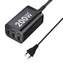 [GaN Tech]Bakeey 200W 6-Port USB PD Charger 3USB-A+3USB-C Fast Charging Desktop Charging Station EU Plug US Plug for iPhone 15 14 13 for Huawei Pura 70 Ultra for Xiaomi Civi 4 Pro for Samsung Galaxy S24