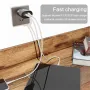 PD36W 2-Port USB PD Charger USB-A+USB-C PD QC3.0 Fast Charging Wall Charger Adapter EU Plug for iPhone 15 14 13 for Huawei Mate60 Pro for Samsung Galaxy S24 for Xiaomi 14pro