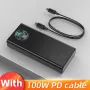 Baseus 65W USB PD 30000mAh Power Bank PD QC3.0 FCP SCP Fast Charging External Battery Charger 3 Inputs & 5 Outputs with 100W USB-C to USB-C Cable for iPhone 16 16 Pro 15 Mini for Samsung Galaxy Z Flip6 Xiaomi 15 pro for iPad Pro 2020 MacBook Air 2020