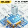 [GaN Tech] ESSAGER ES-CD42 70W 2-Port USB PD Charger USB-A+USB-C QC4.0 PD3.0 AFC FCP SCP DCP PPS BC1.2 Apple2.4A Fast Charging Wall Charger Adapter EU Plug for iPhone 15 14 13 for Huawei Pura 70 Ultra for Xiaomi Civi 4 Pro for Samsung Galaxy Z Fold6
