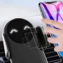 S11 15W Fast Wireless Car Charger Stand Automatic Clamping Infrared Induction Phone Holder 360° Rotation Mount Bracket for iPhone 16 Pro 15 14 13 Pro Max for Samsung S25 Ultra for Xiaomi 15 Ultra
