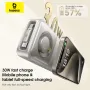 Baseus NOMOS 30W 37Wh 10000mAh Digital Display Power Bank Built-in Type-C Retractable Cable External Battery Power Supply Fast Charging for iPhone 15 14 13 for Samsung Galaxy S24 for Huawei Pura70 Ultra