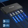 [GaN Tech] Blitzwolf® BW-i100 120W 5-Port USB PD Charger 2USB-A+3USB-C PD3.0 QC3.0 AFC FCP SCP PPS PE APPLE Fast Charging Desktop Charging Station EU Plug for iPhone 15 14 13 for Samsung Galaxy Z Flip4 for MacBook Pro for Airpods for Apple Watch