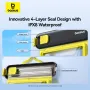 Baseus BS-PG030 Clip-on Air-Bag Waterproof Phone Pouch IPX8 Waterproof Responsive Touch Control Clear Phone Bag for Underwater Photography