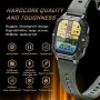 LEMFO C28 2.02-inch HD Screen 410mAh Battery bluetooth Call Heart Rate Blood Pressure Blood Oxygen Monitor Sleep Monitoring Stress Detection Cycle Tracking Multi-sport Modes Music Playback 1 ATM Waterproof Smart Watch