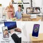 Desktop Mobile Phone Wireless Charger Stand Aluminum Desk Holder Dock for Magsafes Charger for iPhone 16/15/14/13/12 Pro Max for Huawei Pua X for Samsung Galaxy S25 Ultra
