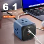 LDNIO SC3319 10A 2500W Cube Power Socket with 3AC Outlets+USB-A+2USB-C PD3.0 2.0 QC4+ 3.0 2.0 AFC FCP SCP PPS BC1.2 Fast Charging Desktop Charging Station EU Plug US Plug for iPhone 16 16 Pro 15 14 13 Pro Max for Xiaomi 15pro for Samsung Galaxy Z Fold6