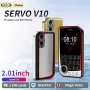 SERVO V10 Mini 2G GSM 2.01-inch Dual SIM Dual Standby 1200mAh FM Big Buttons Blacklist Speed Dial LED Flashlight Type-C Mobile Phone