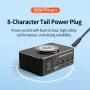 Bakeey WLX-818D+ 140W 8-Port USB PD Charger with Magnetic Wireless Charger Pad 4USB-A+4USB-C PD QC3.0 Fast Charging Desktop Charging Station EU Plug US Plug for iPhone 16 16 Pro 15 14 Plus 13 12 Pro Max for HUAWEI XIAOMI for MacBook Pro for iPad Pro