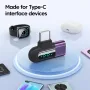 6A Type-C OTG Adapter 120W Fast Charging Digital Display USB-C to C Converter 480Mbps Data Transfer PD Compatible Aluminum Alloy for Phone Laptop Tablet