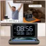 15W Wireless Charger Pad Stand with Alarm Clock and Thermometer Fast Charging Station for iPhone 16 16 Pro 15 14 13 Pro Max for Huawei Pura 80 Ultra for XIAOMi for SAMSUNG
