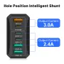 PD55W 6-Port USB PD Charger 3USB-A+3USB-C PD QC3.0 Fast Charging Wall Charger Adapter EU Plug for iPhone 15 14 13 for Xiaomi 14pro for Samsung Galaxy S24 for Huawei Mate60 Pro