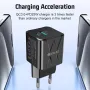 BK-315 PD25W 2-Port USB PD Charger USB-A+USB-C PD QC3.0 Fast Charging Wall Charger Adapter EU Plug for iPhone 16 16 Pro 15 Pro Max 14 13 for Huawei Mate 70 Pro for Xiaomi 15pro