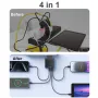 Chargeur USB PD USLION BK303 100 W 4 ports 2 USB-A + 2 USB-C PD QC3.0, adaptateur secteur à charge rapide, prise UE, prise US pour iPhone 15, 14, 13 Pro, Huawei Nova Pro, Samsung Galaxy Z Flip6, Xiaomi Civi 4Pro