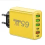 AR-880 3.1A 65W 6 Portlu USB PD Şarj Cihazı 4USB-A+2USB-C Hızlı Şarj Duvar Şarj Adaptörü AB Fişi iPhone 15 14 13 Pro için Huawei Nova Flip için Samsung Galaxy Z Fold 6 için Xiaomi MIX Fold4