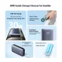 UGreen PB502 30W 36Wh 10000mAh Bank Kuasa Paparan Digital Luaran Bekalan Kuasa Bateri dengan 1 Input & 2 Output Pengecasan Pantas untuk iPhone 15 14 13 Pro untuk Samsung Galaxy Z Fold 6 untuk Huawei Pura 70 Ultra