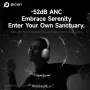 PICUN F8 Pro Wireless bluetooth 5.4 Headset Dual Noise Reduction Headphone ANC ENC Noise Cancelling 40mm Titanium-Plated Diaphragm Speaker AAC Audio 140H Playback Low Delay Removable Earmuffs Headphones with Mic