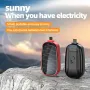 JQ-002 Mini Solar Power Bank Key Ring 1200mAh Portable Charger Compact Outdoor Camping External Battery Emergent Phone Power Bank