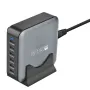 [GaN Tech]Bakeey YMS-666 285W 6-Port USB PD Charger 6USB-C PD Fast Charging Desktop Charging Station EU Plug US Plug for iPhone 16 15 14 13 Pro Max for Samsung Galaxy Z Flip6 for Xiaomi 15pro for Huawei Mate XT