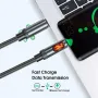 240W High-Speed USB Type C to Type C Charging Cable with LED Display for Car Quick Charge