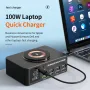 Bakeey WLX-818D+ 140W 8-Port USB PD Charger with Magnetic Wireless Charger Pad 4USB-A+4USB-C PD QC3.0 Fast Charging Desktop Charging Station EU Plug US Plug for iPhone 16 16 Pro 15 14 Plus 13 12 Pro Max for HUAWEI XIAOMI for MacBook Pro for iPad Pro