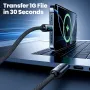 Toocki TQ-X57C4 PD240W USB-C to USB-C Digital Display Cable PD3.1 QC4.0 Fast Charging Data Transmission Copper Core Line 1M/2M Long for iPhone 16 16 Pro 15 14 Pro Max for Xiaomi 15 Pro for Samsung Galaxy S25 Pro
