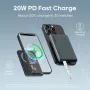 KUULAA Magsafes 20W 38.5Wh 10000mAh Power Bank Support Wireless/Wired Charging External Battery Power Supply with 1 Input & 2 Outputs Fast Charging for iPhone 16 16 Pro 15 14 13 Pro Max for Huawei Mate XT for Samsung Galaxy Z Flip6