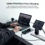 [GaN Tech] BlitzWolf® BW-S29 120W 4 Ports USB PD Wall Charger 2USB-A+2USB-C PD3.0 QC3.0 AFC FCP PPS APPLE Fast Charging EU Plug for iPhone 16 16 Pro 15 14 13 Pro Max for MacBook Pro for Airpods for Apple Watch