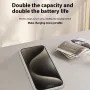7000mAh Black Clip Power Bank Portable External Battery Power Supply Full Cover Mobile Shell for iPhone 16 16 Plus 16 Pro 16Pro Max