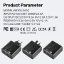 PD55W 6-Port USB PD Charger 3USB-A+3USB-C PD QC3.0 Fast Charging Wall Charger Adapter EU Plug for iPhone 15 14 13 for Xiaomi 14pro for Samsung Galaxy S24 for Huawei Mate60 Pro