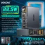 WEKOME WP-13 22.5W 10000mAh Clear Punk Style Power Bank LED Display External Battery Power Supply with 2 Inputs & 2 Outputs Fast Charging for iPhone 16 16Pro 15 14 13 Pro Max for Huawei Pura X for Xiaomi 15pro
