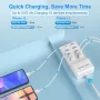 50W 10-Ports Power Hub Smart Plug Charging Dock 10xUSB-A Fast Charging Power Strip EU Plug US Plug for iPhone 15 14 13 for Huawei Pura 70 Ultra for Xiaomi Civi 4 Pro for Samsung Galaxy S24 for MacBook for iPads