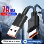 Quick Charge 120W 7A USB C Cable 0.25m To 2m Suitable For Huawei Xiaomi High-Speed Phone Charger