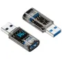 LED Digital Display USB 3.2 Adapter 10Gbps 36-60W Power Meter Tester Smart Chip Data Transmission USB-C Extension Adapter Converter