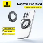 Baseus MagPro 3 Ultra Slim Magnetic Ring Phone Stand for iPhone 16 15 Pro Max 360° Rotation 180° Adjustment Mobile Phone Holder