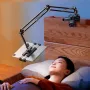 UGREEN LP824 Phone Tablet Bedside Holder Adjustable Arm Carbon Steel Sturdy Mount for 4-12.9 Inch iPhone Switch Kindles Anti-Slip Silicone Multi-Scenario Desktop Clamp Stand Live Streaming Video Bracket