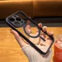 Transparent Magnetic Adsorption Phone Case Full Cover Protection Mobile Phone Case for iPhone 15 15 Plus 15 Pro 15 Pro Max