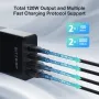[GaN Tech] BlitzWolf® BW-S29 120W 4 Ports USB PD Wall Charger 2USB-A+2USB-C PD3.0 QC3.0 AFC FCP PPS APPLE Fast Charging EU Plug for iPhone 16 16 Pro 15 14 13 Pro Max for MacBook Pro for Airpods for Apple Watch