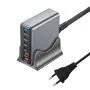 [GaN Tech] Bakeey YMX-470W 470W 6-Port USB PD Charger 2USB-A+4USB-C PD QC Fast Charging Desktop Charging Station EU Plug US Plug for iPhone 16 15 Pro 14 13 12 for Huawei Pura X for Xiaomi 15 Ultra for Samsung Galaxy S25 Ultra