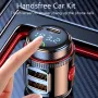 T23 bluetooth V5.4 FM Transmitter 30W PD+QC3.0 USB Car Charger Blue LED Digital Display Wireless Radio Adapter HiFi Music Play Car Kit with Mic Hands Free Calls