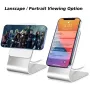 Desktop Mobile Phone Wireless Charger Stand Aluminum Desk Holder Dock for Magsafes Charger for iPhone 16/15/14/13/12 Pro Max for Huawei Pua X for Samsung Galaxy S25 Ultra