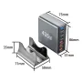 [GaN Tech] Bakeey YMX-435W 435W 6-Port USB PD Charger 3USB-A+3USB-C PD QC Fast Charging Desktop Charging Station EU Plug US Plug for iPhone 16 16 Pro 15 14 13 Pro Max for Samsung Galaxy S25 Ultra for Xiaomi 15 Ultra