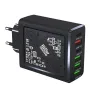 LYK-880 65W 6-Port USB PD Charger 4USB-A+2USB-C PD Fast Charging Wall Charger Adapter EU Plug for iPhone 16 16 Pro 15 14 13 Pro Max for Xiaomi 15pro for Samsung Galaxy S25 Ultra