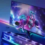 SOAIY SH01 80W Computer Soundbar Wireless bluetooth Speaker 6 Full-frequency Speakers 2 Bass Diaphragm RGB Light 4000mAh Battery LED Display Support USB TF Card AUX Playback Desktop Soundbar with Detachable Microphone