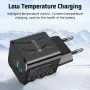 BK-315 PD25W 2-Port USB PD Charger USB-A+USB-C PD QC3.0 Fast Charging Wall Charger Adapter EU Plug for iPhone 16 16 Pro 15 Pro Max 14 13 for Huawei Mate 70 Pro for Xiaomi 15pro