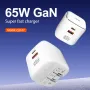 [GaN Tech] LDNIO Q2617 65W 2-Port USB Charger USB-A+USB-C Fast Charging Wall Charger Adapter EU Plug for iPhone 16 15 Pro 14 13 12 Pro Max for Xiaomi 15pro for Huawei Mate XT for Samsung Galaxy Z Flip6