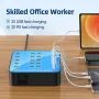 Bakeey WLX-880A 400W 40-Port USB PD Charger 20USB-A+20USB-C PD QC3.0 Fast Charging Desktop Charging Station EU Plug US Plug for iPhone 16 16 Plus 15 15 Pro 14 13 Pro Max for Samsung Galaxy Z Flip6 for Xiaomi 15pro