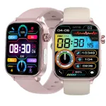 ET570 1.96inch HD Screen bluetooth Call ECG Heart Rate Blood Pressure Blood Oxygen Monitor Noninvasive Blood Glucose Measurement Uric Acid Blood Lipid Testing BMI Body Fat Sleep Monitoring Multi-sport Modes Music Playback IP68 Waterproof Smart Watch